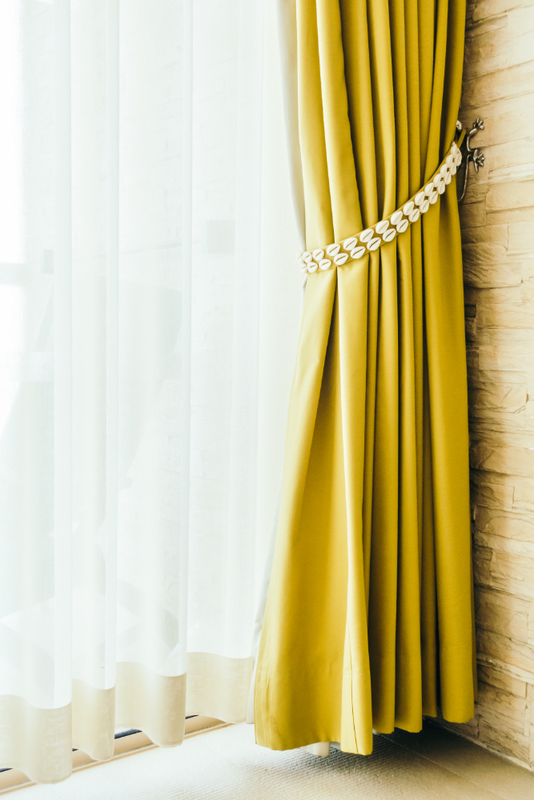 living roon curtains beautiful yellow color