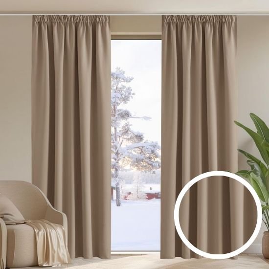 Beige Savoy Blackout Curtains Dubai