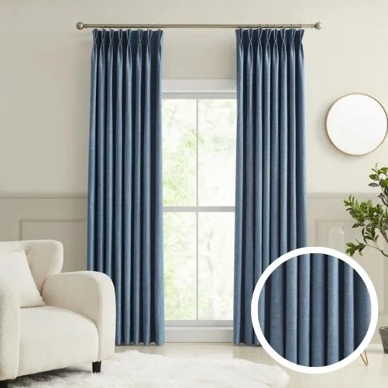 Fusion Dijon Blackout Navy Curtains Dubai