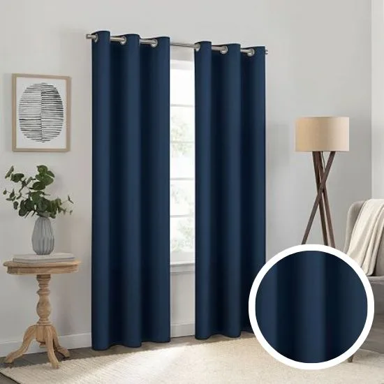 Eclipse Blackout Blue Curtains Dubai