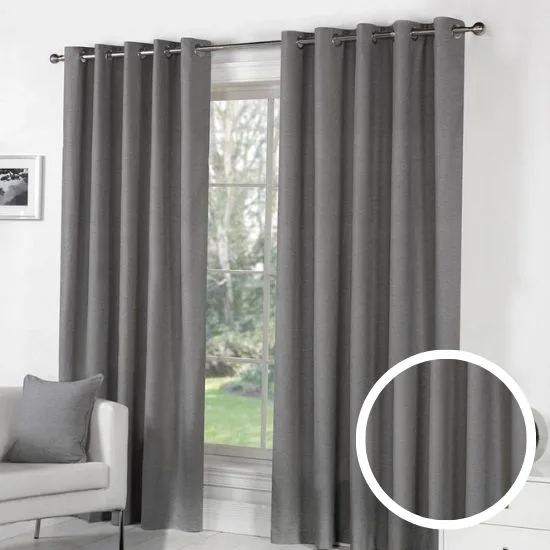 Eyelet Gray Curtains Dubai