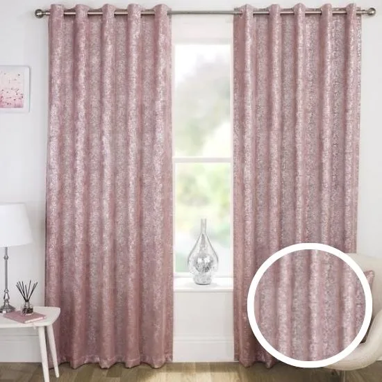 Halo Blackout Pink Curtains Dubai