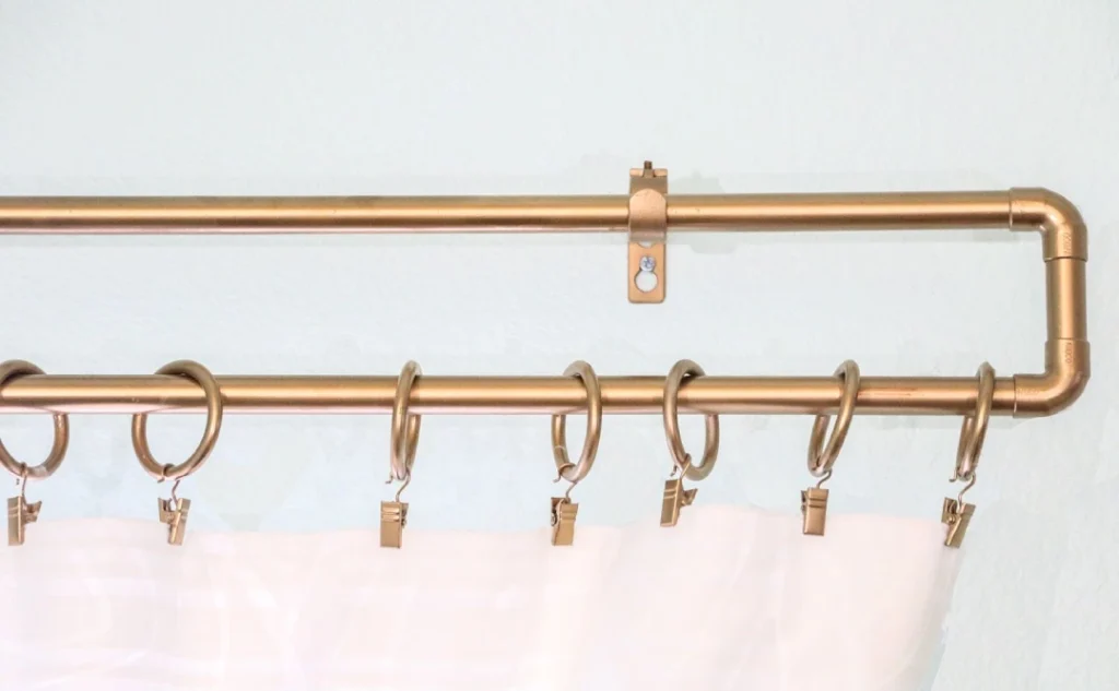 Pipes of Copper For Curtains Hanging