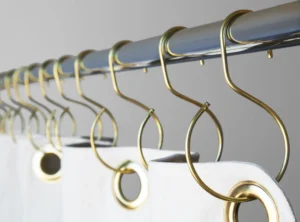 S-Hook Brass Shower Curtains