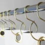 S-Hook Brass Shower Curtains