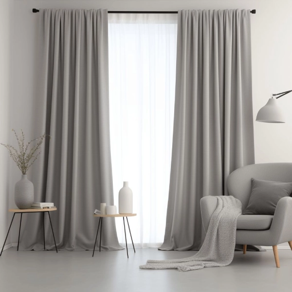 Grey blackout curtains Dubai