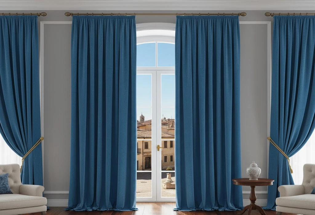 Stylish Blue Curtains in Dubai