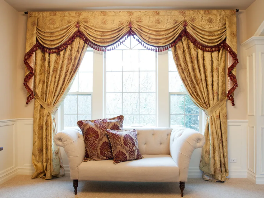 Affordable gold curtains in Dubai