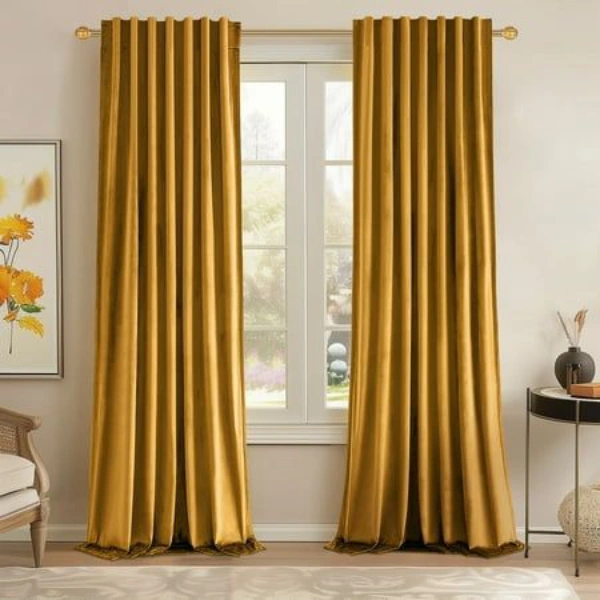 Gold and white curtains Dubai
