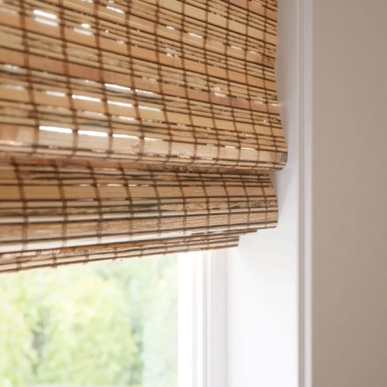 Loreto Walnut Roman shades