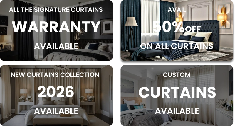 Luxury bedroom curtains Dubai