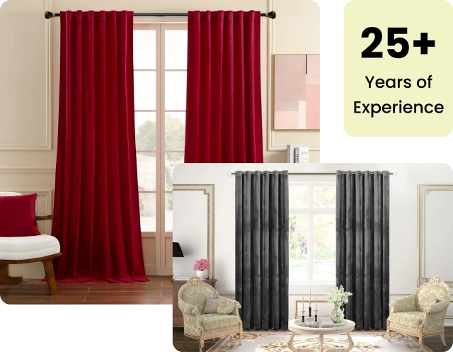 Luxury velvet curtains Dubai