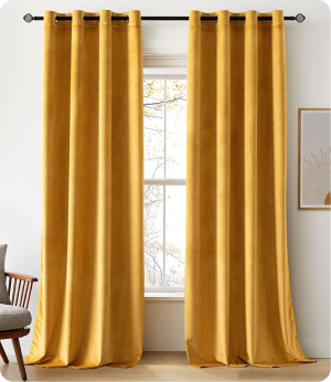 Modern velvet drapes Dubai