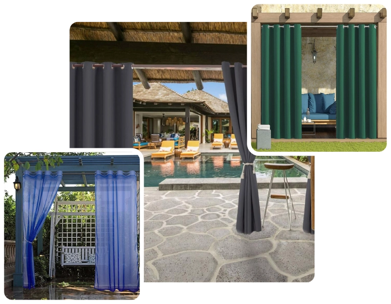 Weatherproof curtains for balcony Dubai