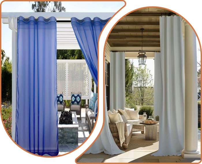 Wind resistant outdoor curtains Dubai