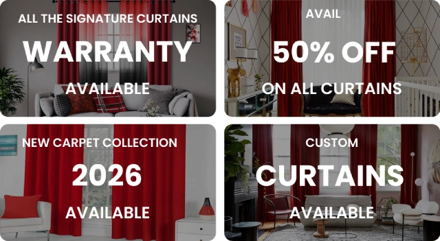 Buy Red Curtains Dubai