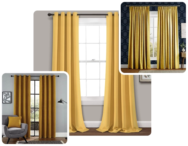 Gold Blackout Curtains Dubai
