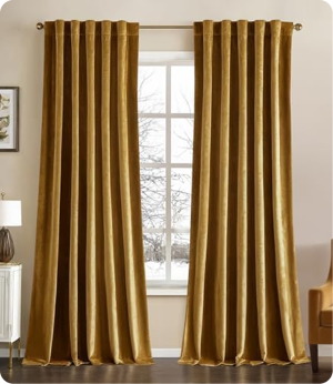 Gold Window Curtains Dubai