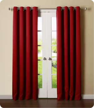 Luxury Red Curtains Dubai