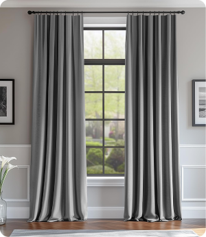 affordable grey curtains Dubai