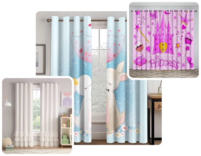 Kids Curtains Dubai | Custom & Blackout Curtains At 50% OFF