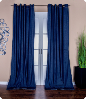 custom blue curtains Dubai