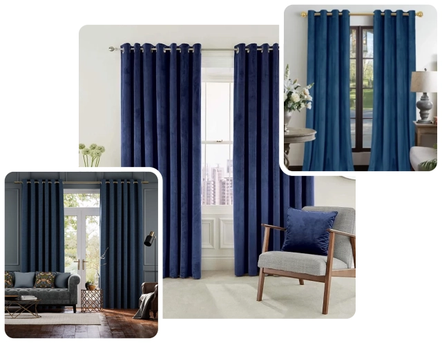 royal blue curtains UAE