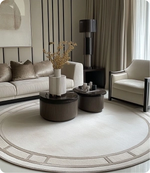 Affordable round carpets in Dubai