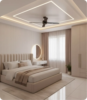 Fabric upholstered bed Dubai