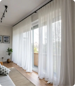 Luxury white curtains Dubai