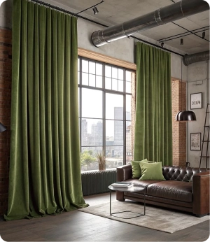 Modern Green Curtains Dubai