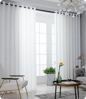 Modern white curtains Dubai