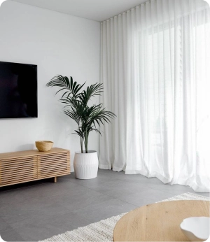 Sheer white curtains Dubai