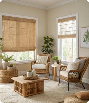 Wooden bamboo blinds Dubai