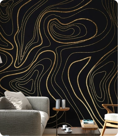 Modern Abstract Feature Wall Dubai