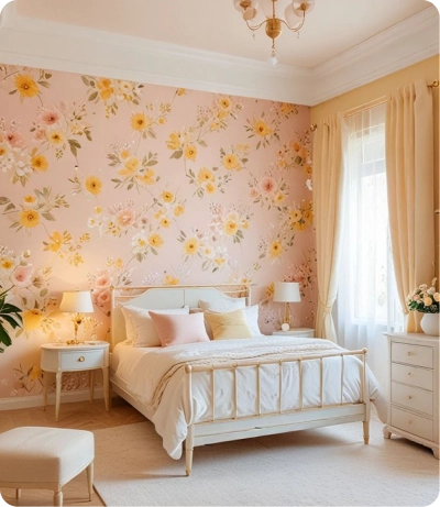 Modern Floral Wallpaper Dubai