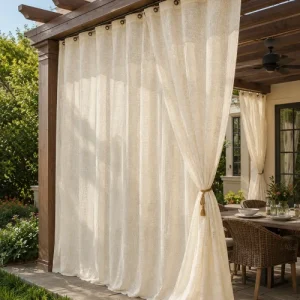 Beige Curtain Delight