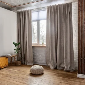 Heavyweight Linen Soundproof Curtains Dubai