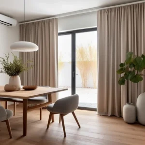 Heavyweight Soundproof Blackout Curtains Sand Beige