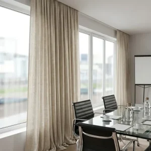 Natural textured curtains