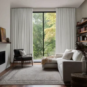 Off-White Heavyweight Linen Soundproof Curtains