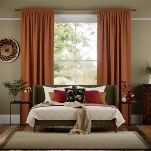 Soundproof Curtains Heavyweight Vintage Orange